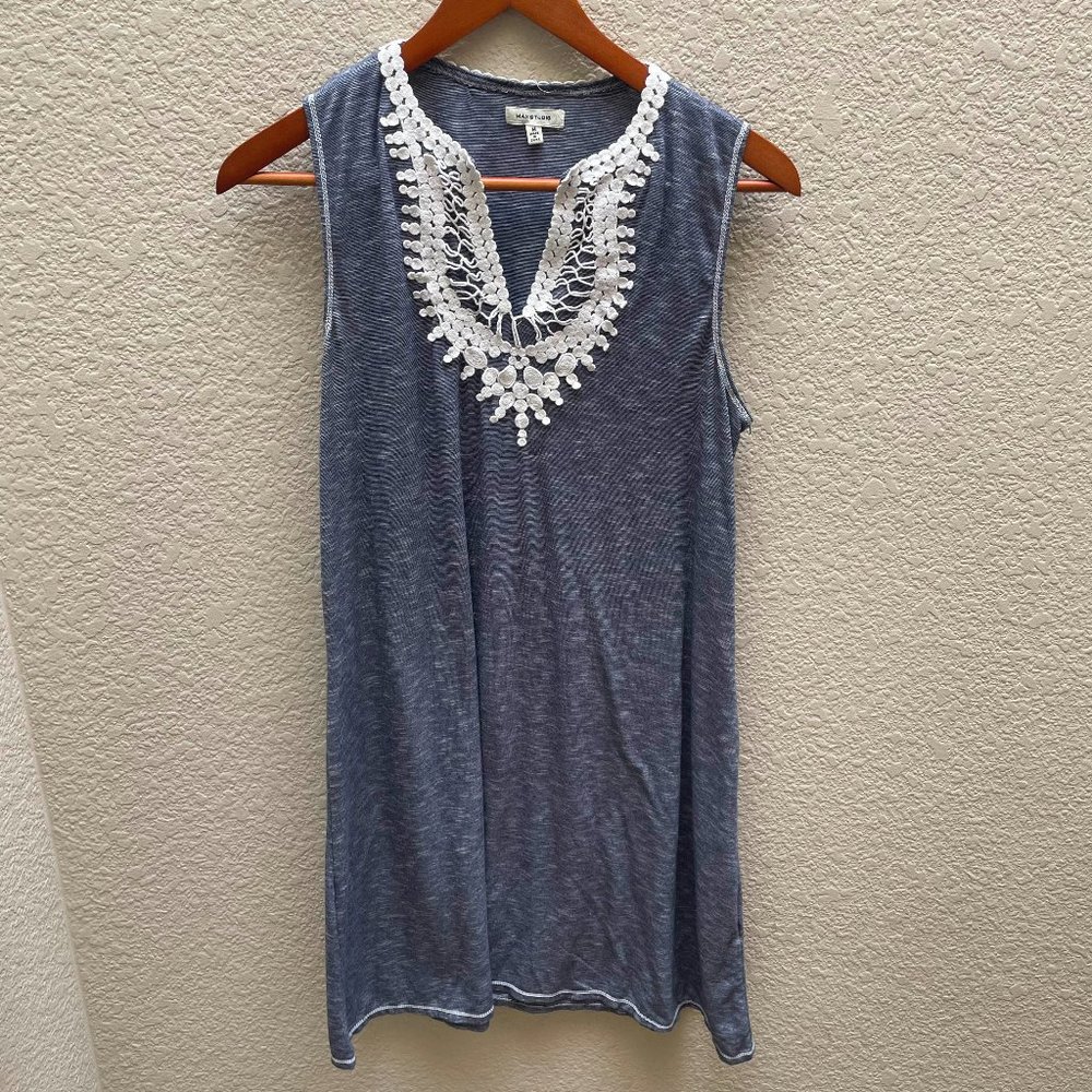 Max Studio Beach Blue Dress Size Medium